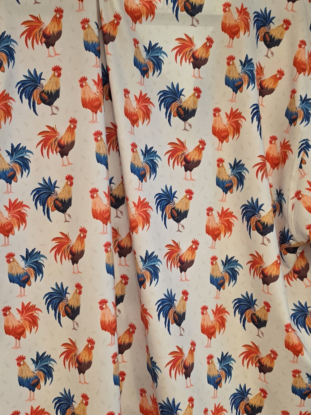 Men's Rooster-Print Short Sleeve Golf Shirt - Picture 3 of 3